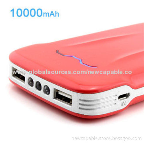 Racing car style power bank with 10,000mAh and dual USB output